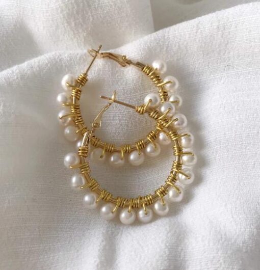 Pearl Hoop Earring - Image 2