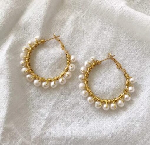 Pearl Hoop Earring