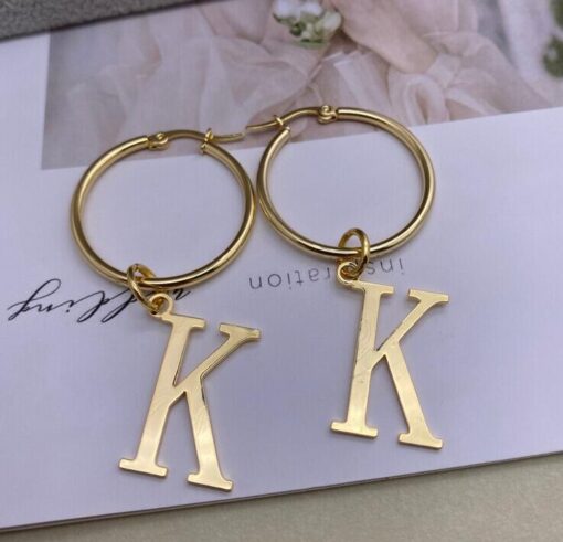 Letter  Earring - Image 4
