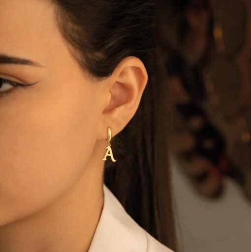Letter Stud Earring - Image 6