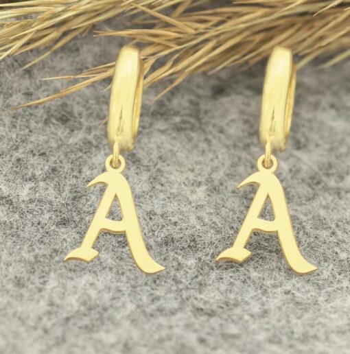 Letter Stud Earring - Image 5