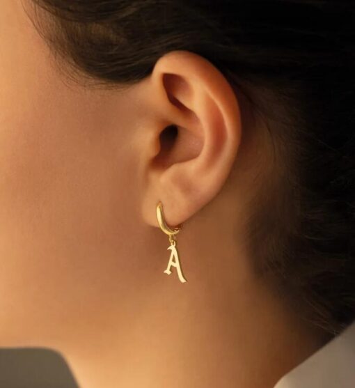 Letter Stud Earring - Image 4