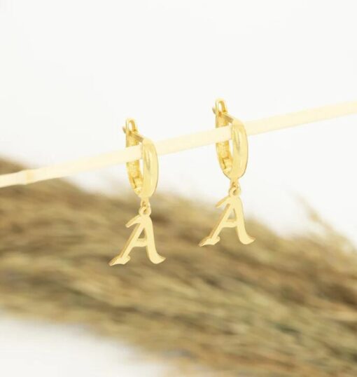 Letter Stud Earring - Image 2