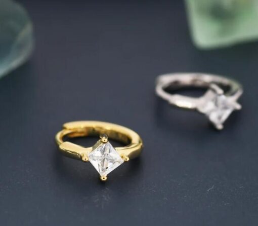 Stone Hoop Earring - Image 3