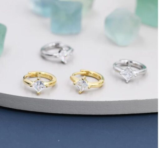 Stone Hoop Earring - Image 4