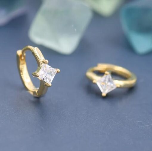Stone Hoop Earring