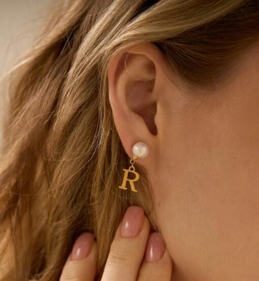 Letter Drop Earring - Image 2