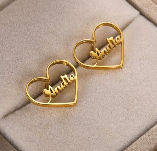 Letter Stud Earrings - Image 4