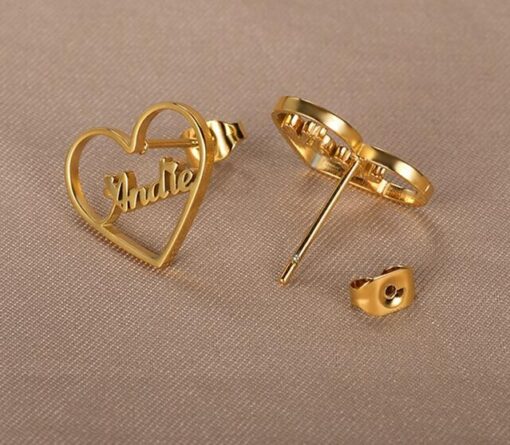 Letter Stud Earrings - Image 3