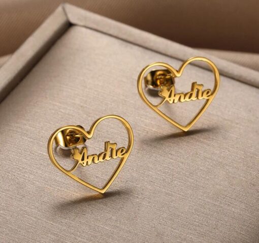 Letter Stud Earrings