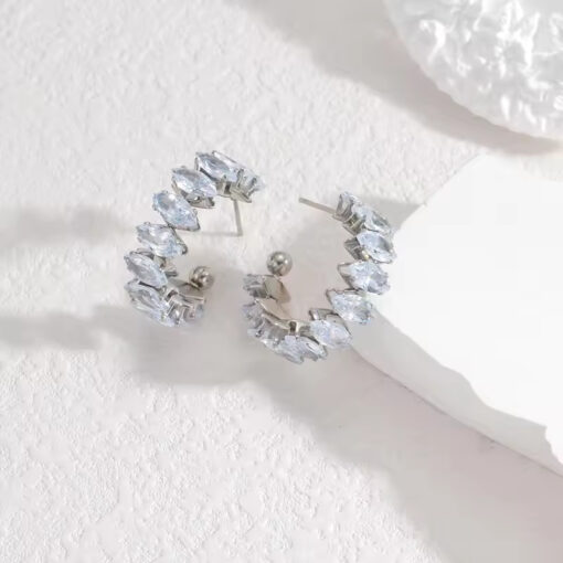 Shiny Open Hoop Earring - Image 3
