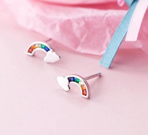 Color CZ Stud Earring - Image 4