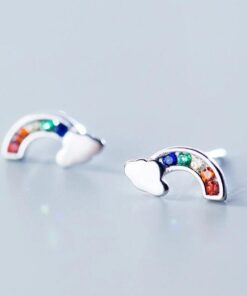 Color CZ Stud Earring